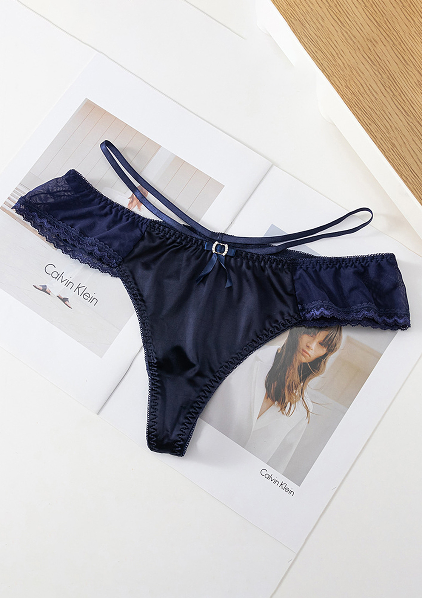 Calvin Klein Underwear Women Thong Blue Panty - Buy Calvin Klein Underwear  Women Thong Blue Panty Online at Best Prices in India