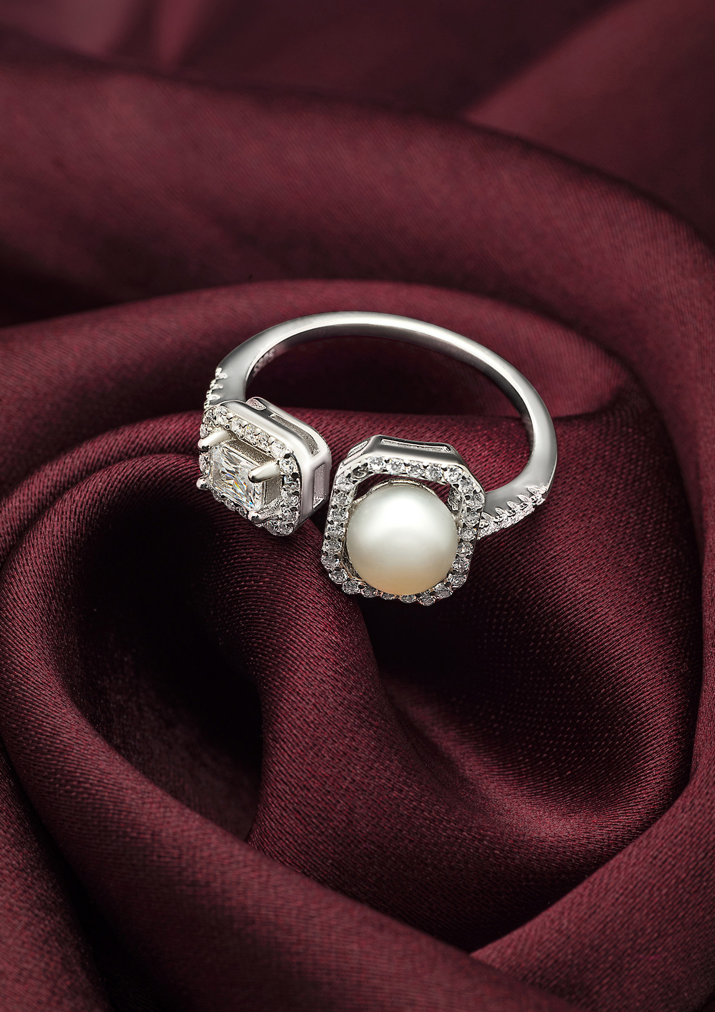 Cultured Mabe Pearl and Sterling Silver Lotus Cocktail Ring - Lotus  Moonlight | NOVICA