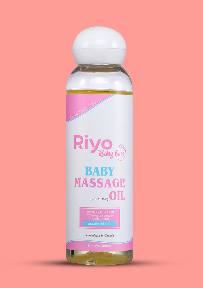 Riyo Baby Massage Oil With essential oils for delicate skin, 100ml