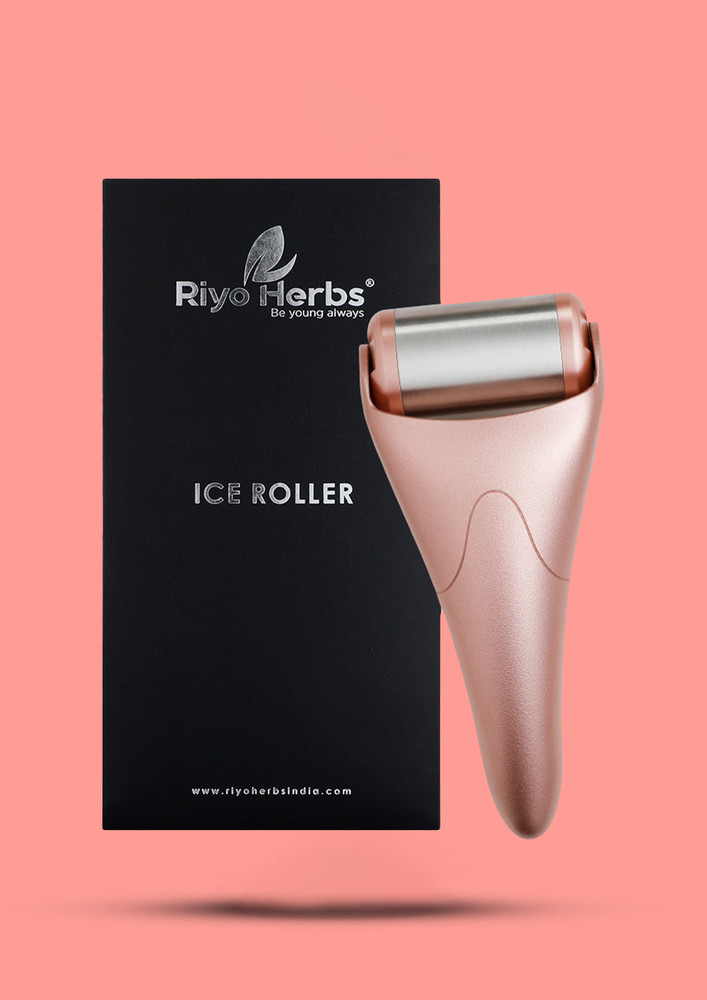 Riyo Herbs Steel Head Ice Roller, Facial Massage Tool