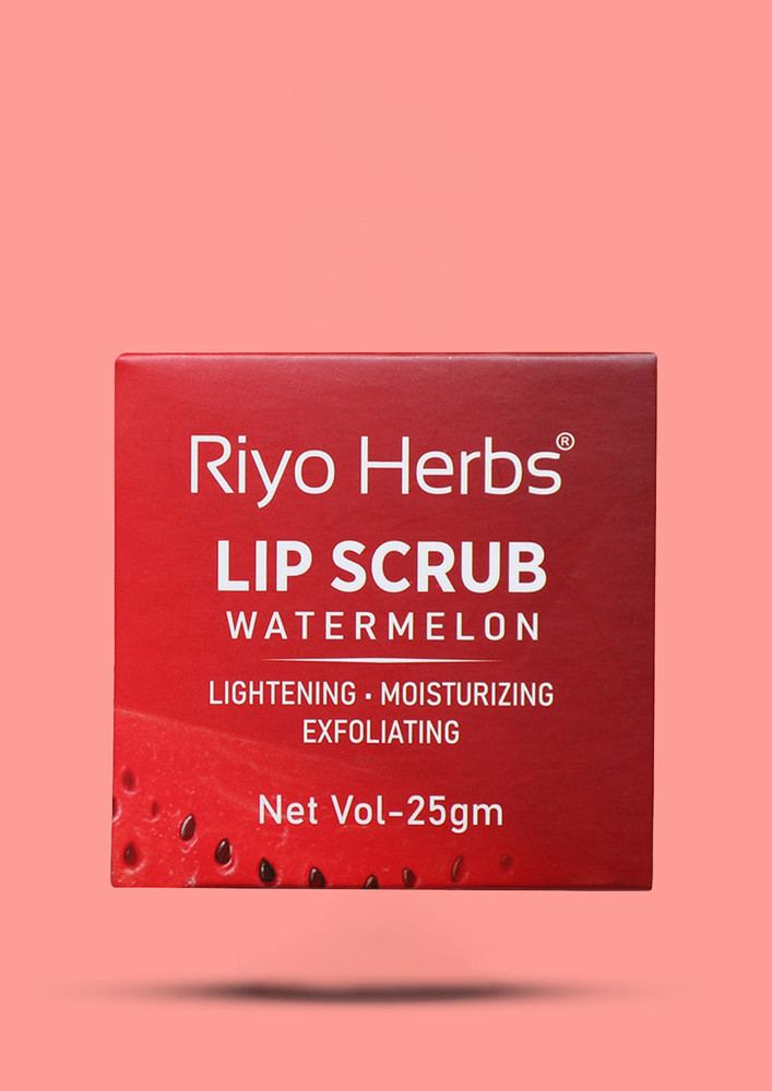Riyo Herbs Rose Lip Scrub Watermelon - Lightening, Moisturising, Exfoliating