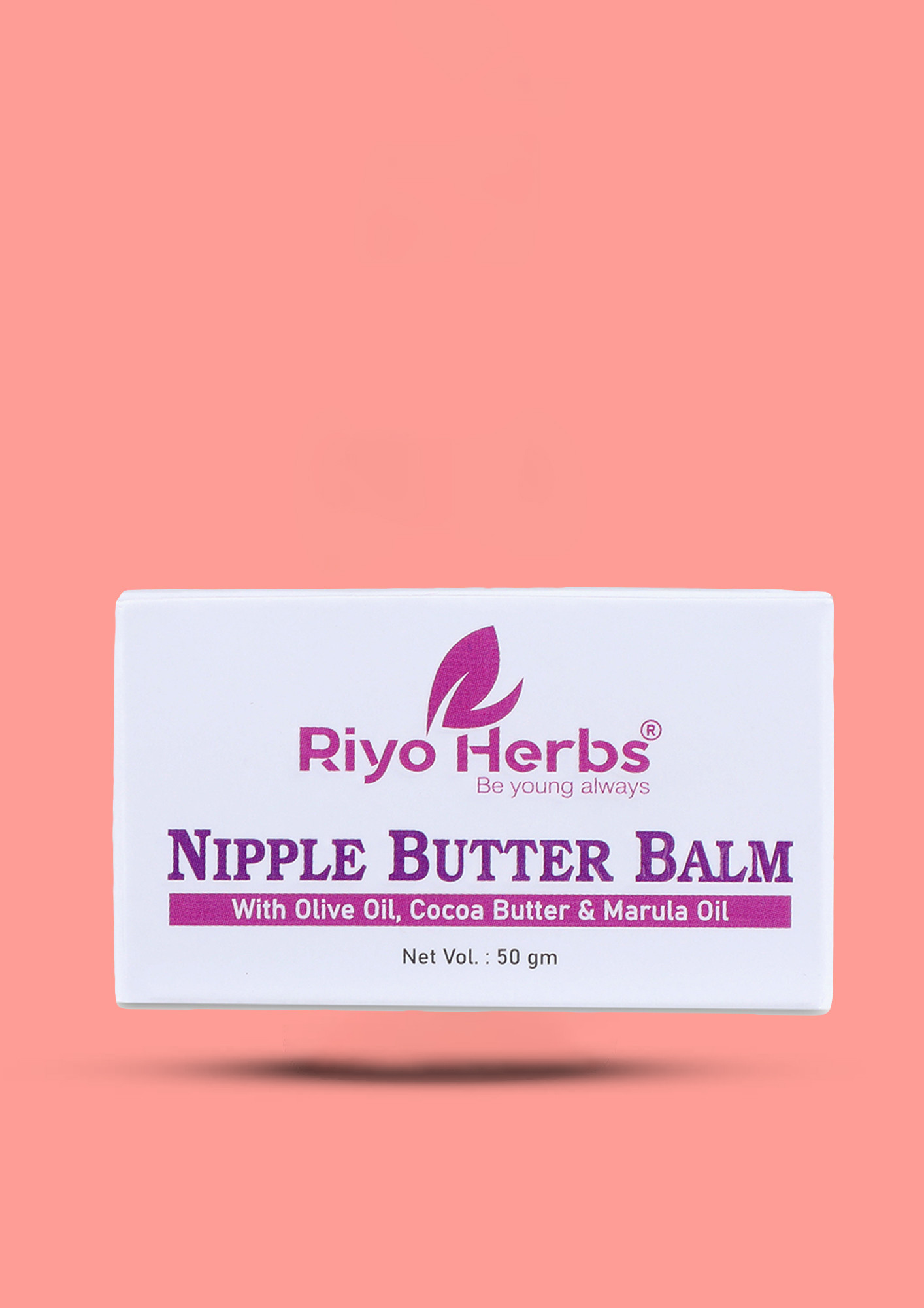 Riyo Herbs Nipple Butter Balm with  Olive Oil, Cocoa Butter & Marula Oil, 50gm