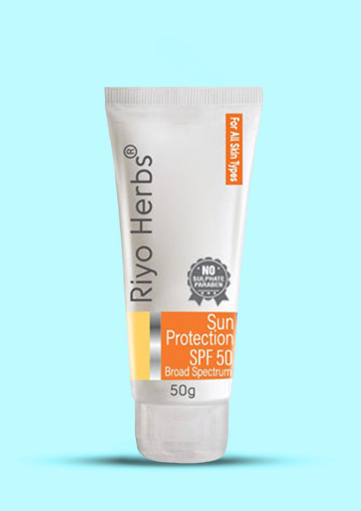 Riyo Herbs Sunscreen SPF50 broad spectrum, 50gm cream for all skin types