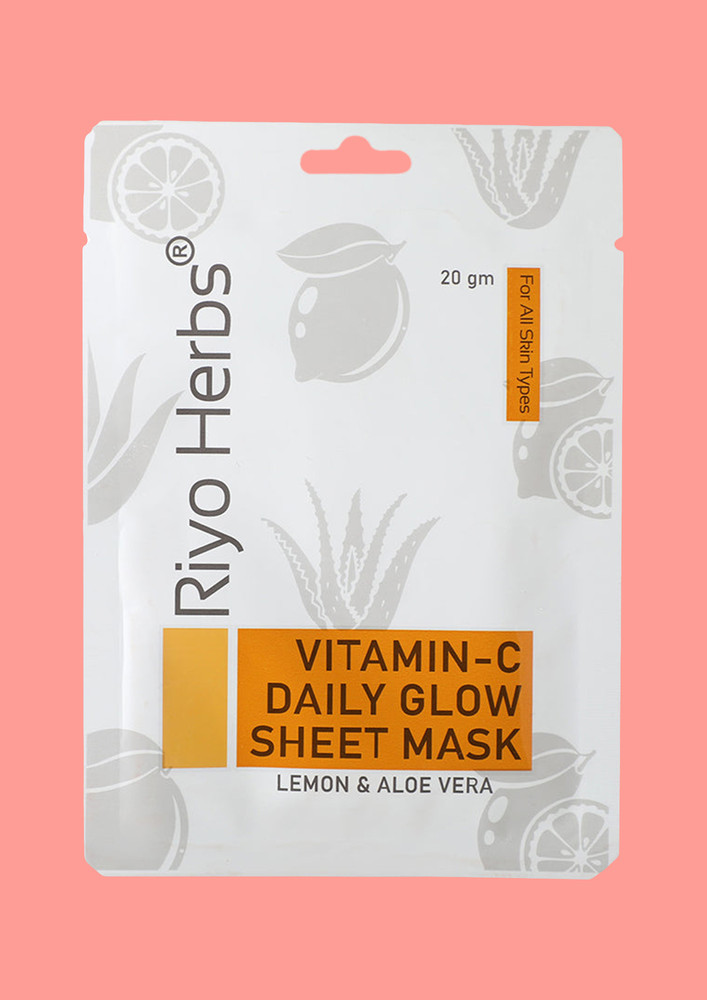 Riyo Herbs Vit-c Daily Glow Sheet Mask Lemon & Aloe Vera