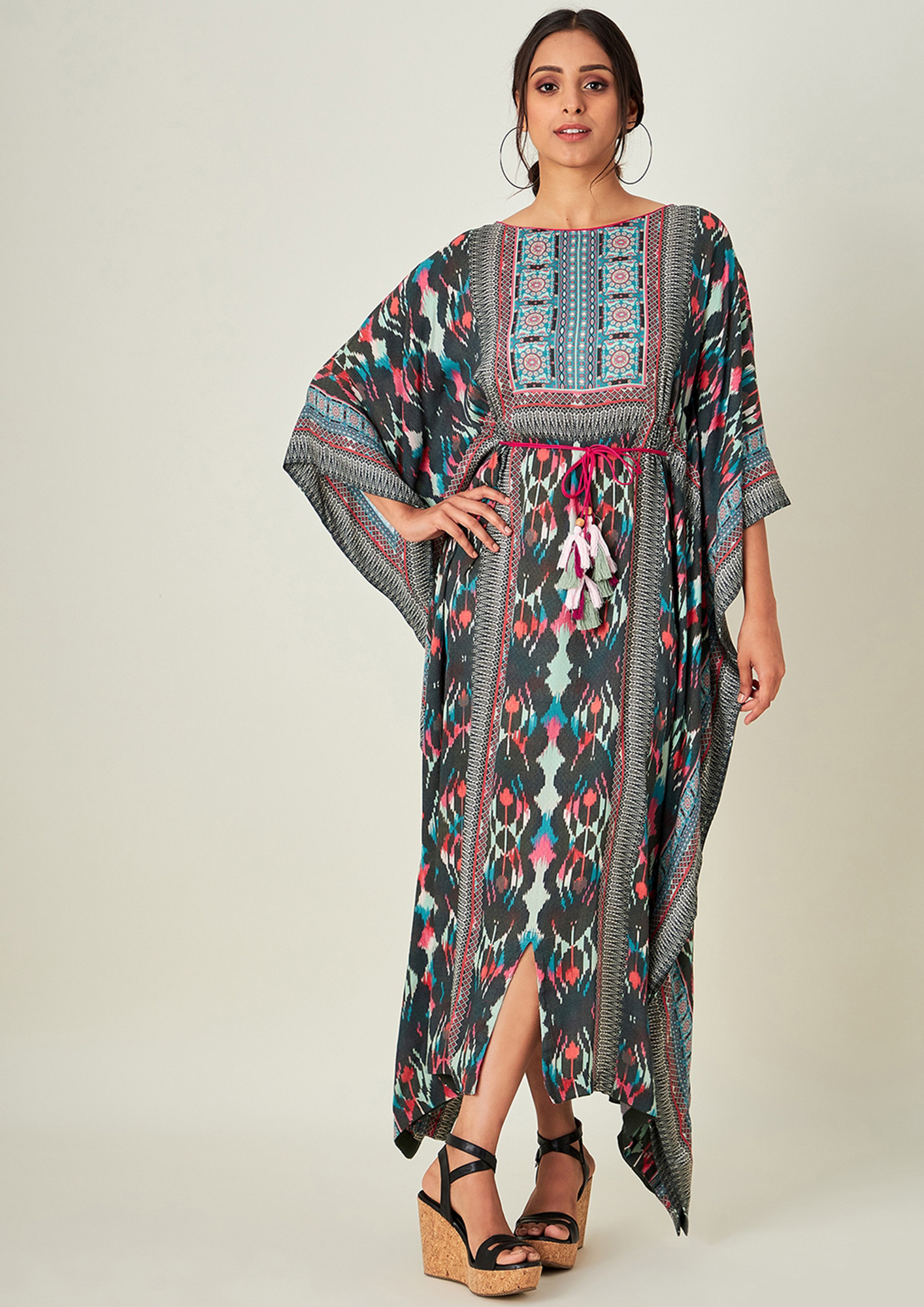 Ready] Women Bohemian Dress 3/4 Sleeve Paisley Print Tassels Mini Loose  Dress for Spring/Summer | Lazada PH