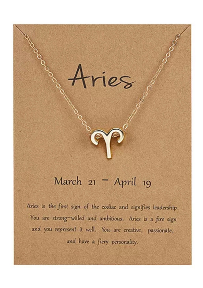 Star Sign Symbol Pendant Necklace - Aries