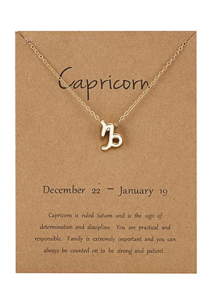 Star Sign Symbol Pendant Necklace - Capricorn