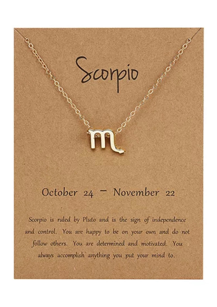 Star Sign Symbol Pendant Necklace - Scorpio