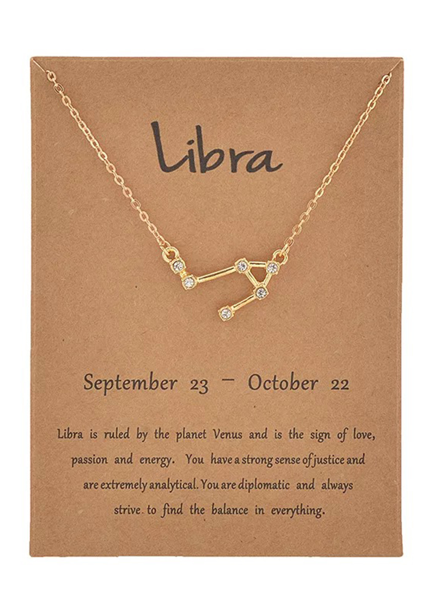 Celestial Zodiac Constellation Necklace - Libra