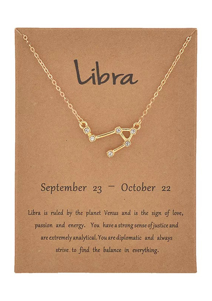 Celestial Zodiac Constellation Necklace - Libra
