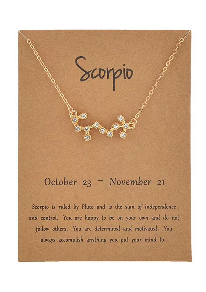 Celestial Zodiac Constellation Necklace - Scorpio