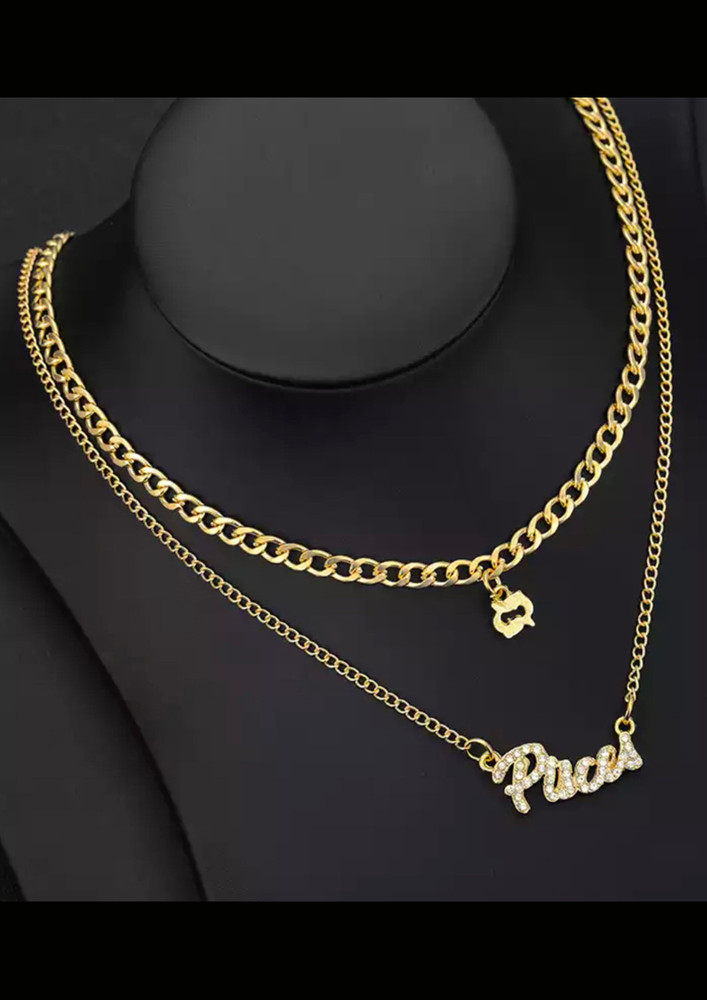 Constellation Letter Layered Necklace - Pisces