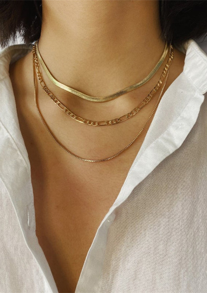 Gold Sleek Layered Necklace