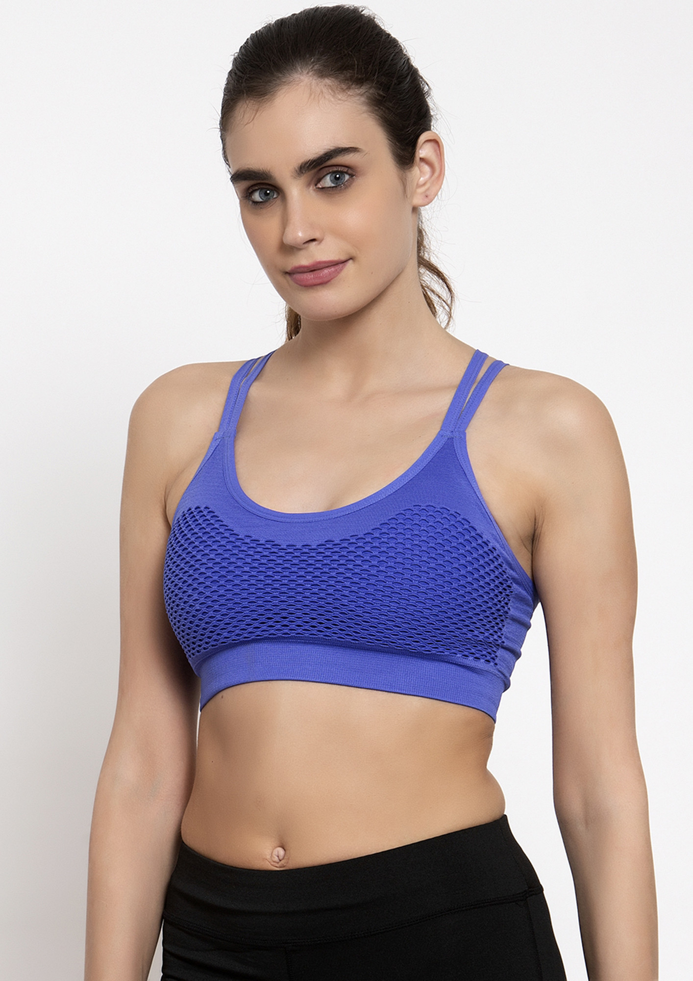 Buy Makclan Sexy in Sweat Navy Blue Sports Bra for Women Online in