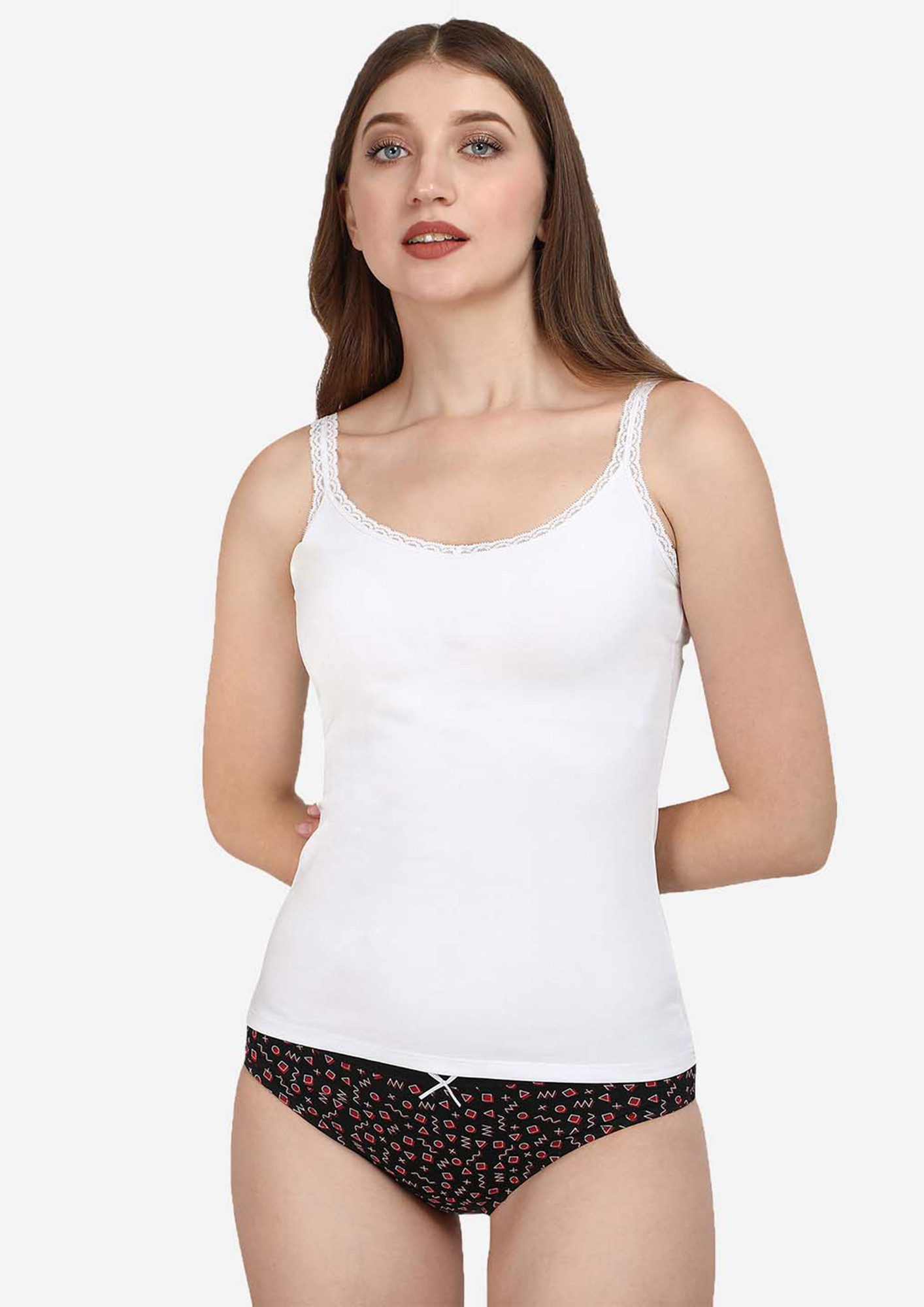 SOIE Women's White-In-Me Cotton Spandex Camisole