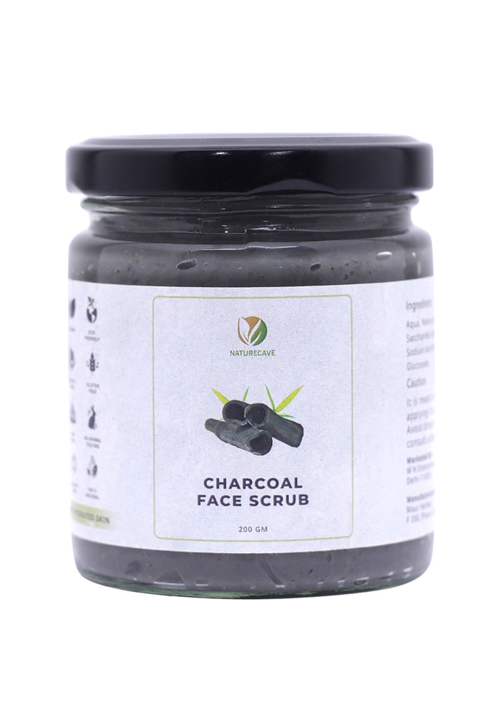 Charcoal Face Scrub for Tan Removal & Glowing Skin- 100 gm