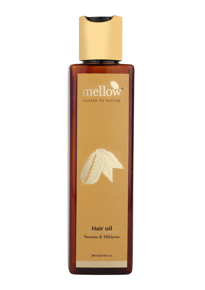 Mellow Sesame & Hibiscus Hair Oil with Amla, Shikakai and Bhringraj to Fight Dandruff & Hairfall-SESAMEOIL200