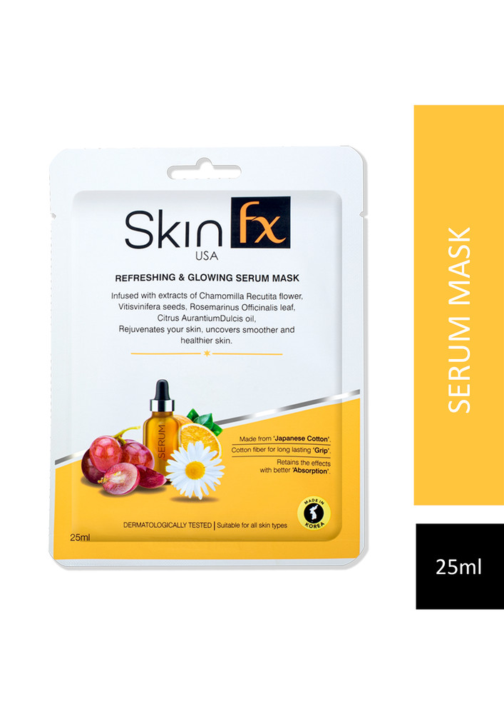 Skin Fx Refreshing & Glowing Serum Mask,Rejuvenates You Skin ,Uncovers Smoother & Healthier Skin-SFX_REFRESHING