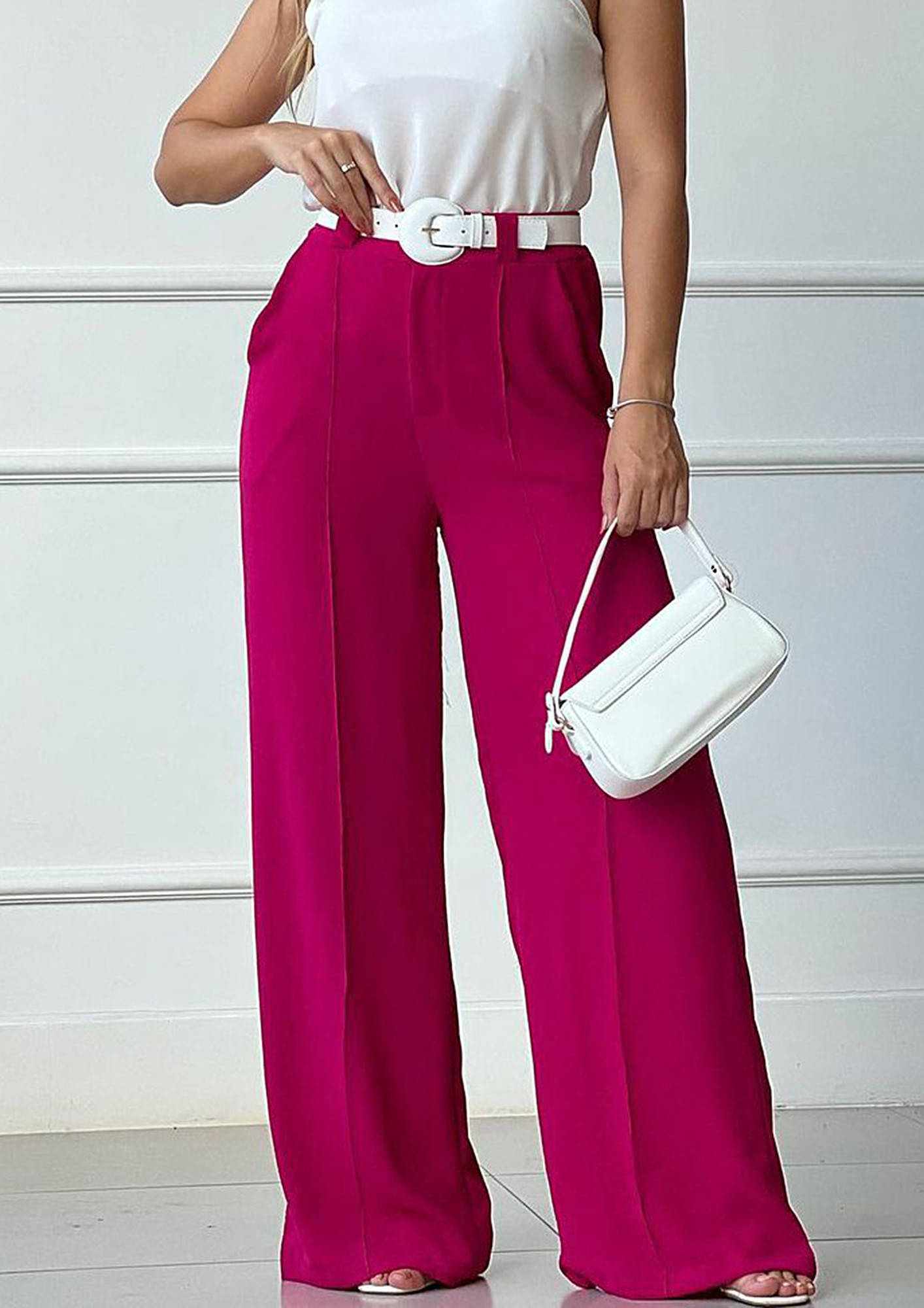 Buy Pink Trousers & Pants for Women by KOTTY Online | Ajio.com