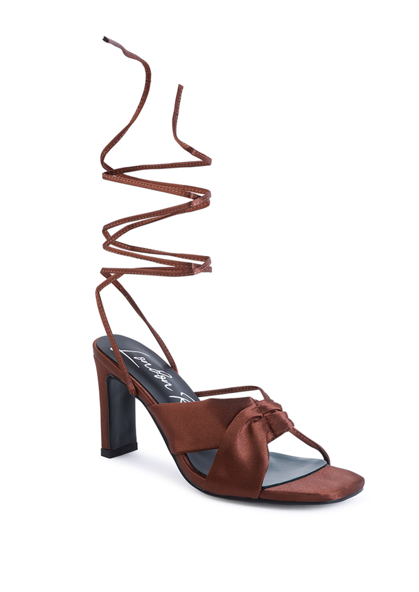 LACE UP FLAT SANDALS  Brown  ZARA India