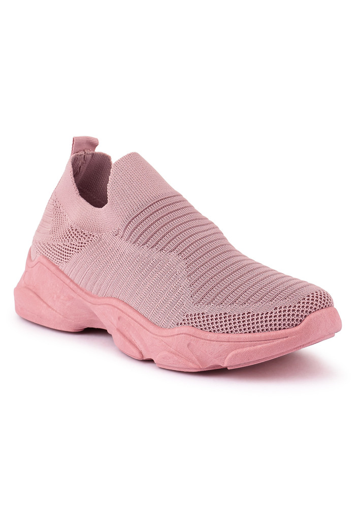 Pink Blade Knitted Actives Trainers
