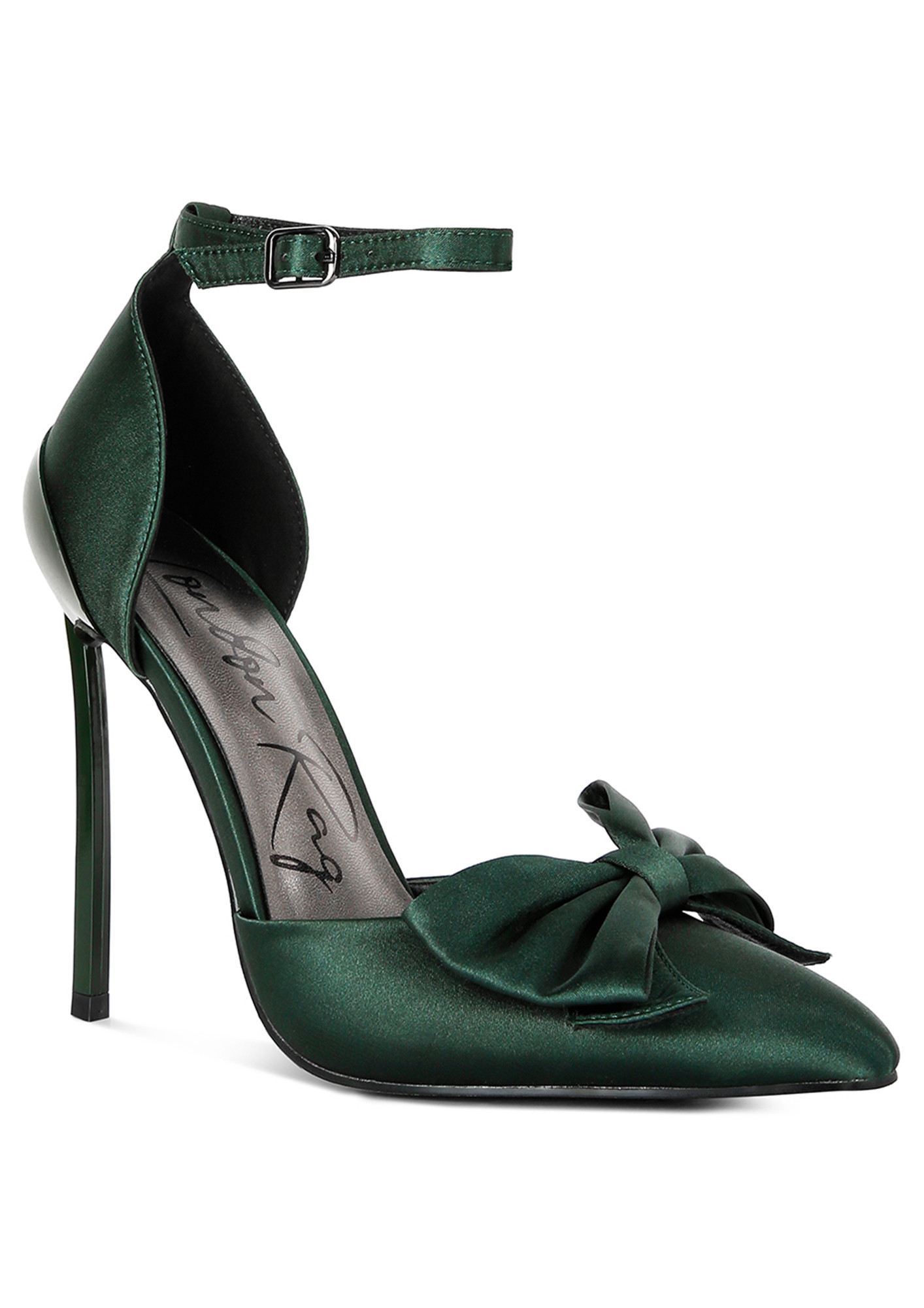 Green High Heeled Bow Sandals