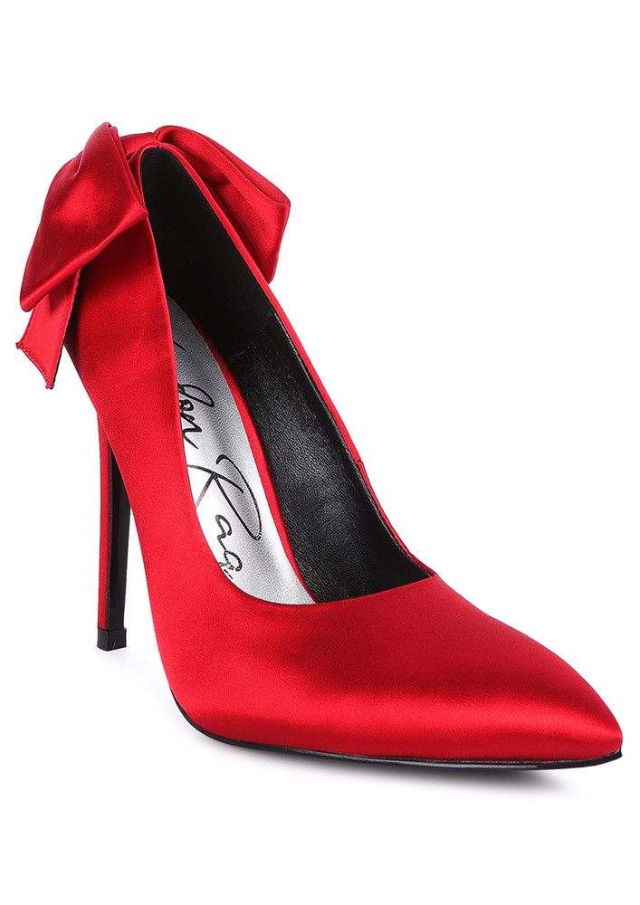 Red High Heeled Pump Sandals