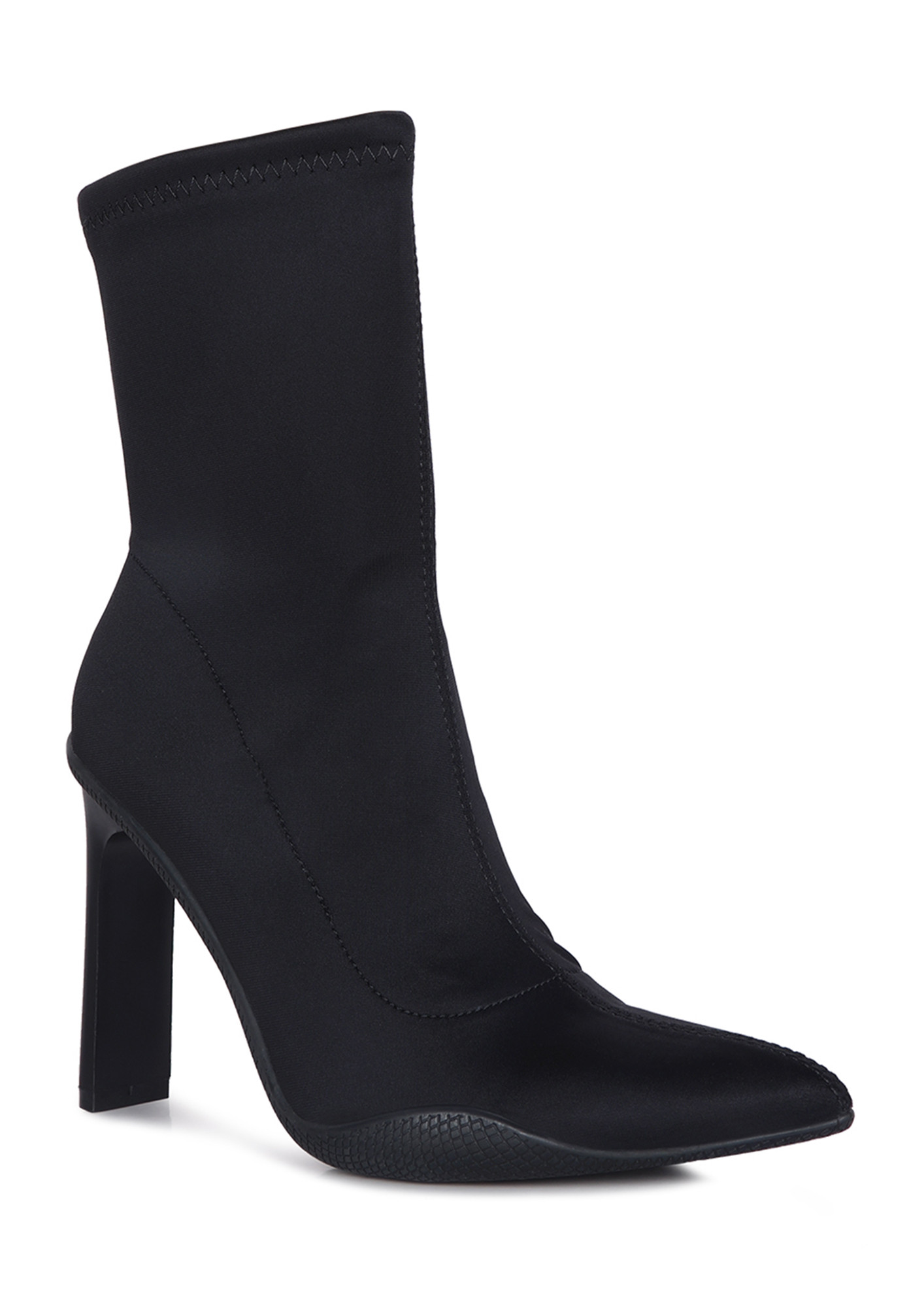ASOS DESIGN heeled chelsea boots with pointed toe in black leather with  black sole | ASOS