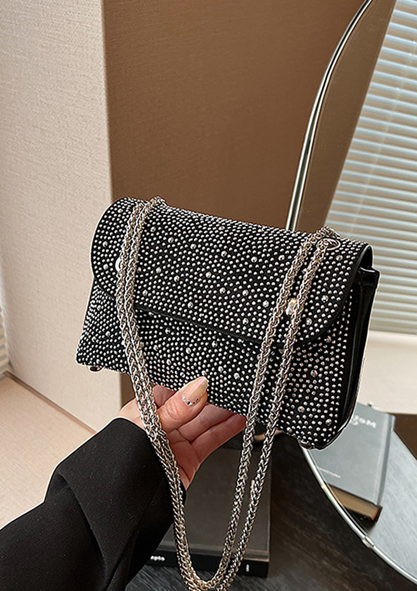 Zzfab Gem Studded Rhinestone Concealed and Carry Purse Black: Handbags:  Amazon.com