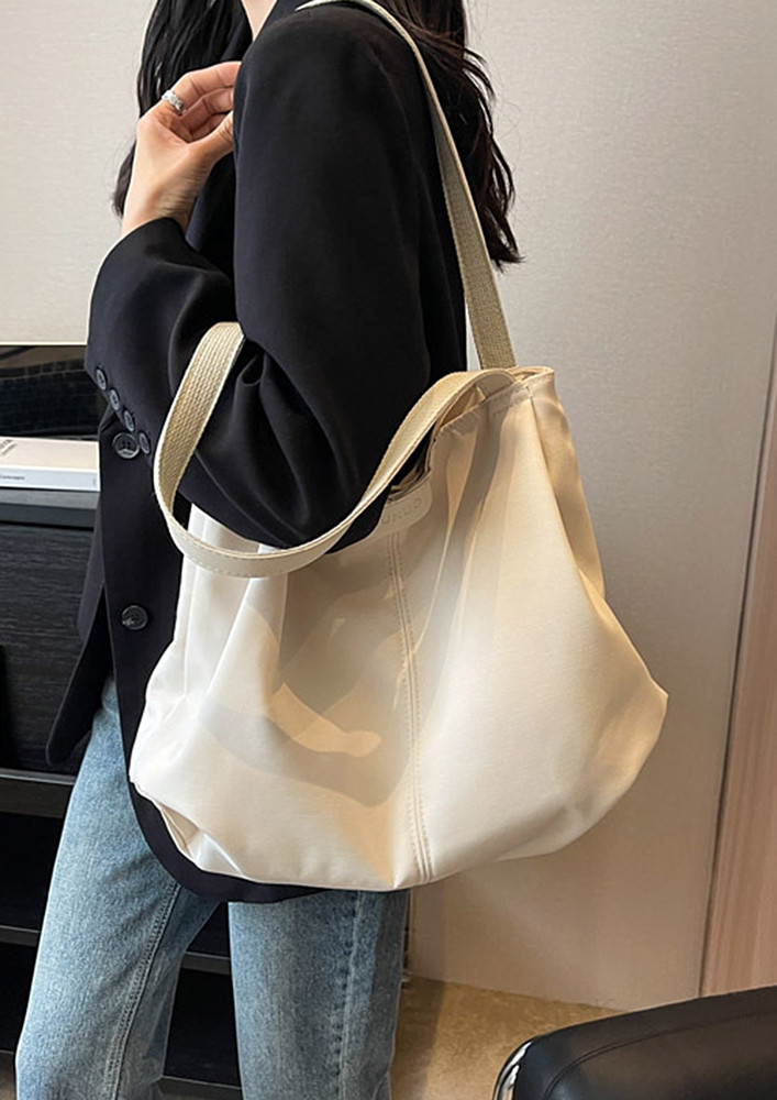 OFF-WHITE DOUBLE HANDLE CANVAS TOTE BAG