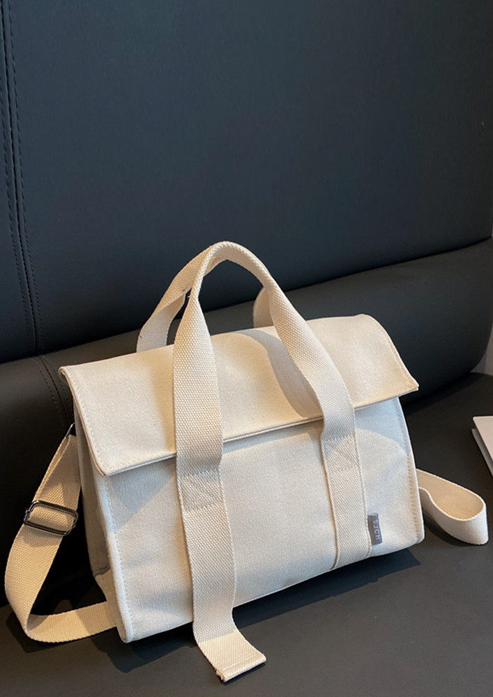 OFF-WHITE FLAP FRONT TOTE BAG