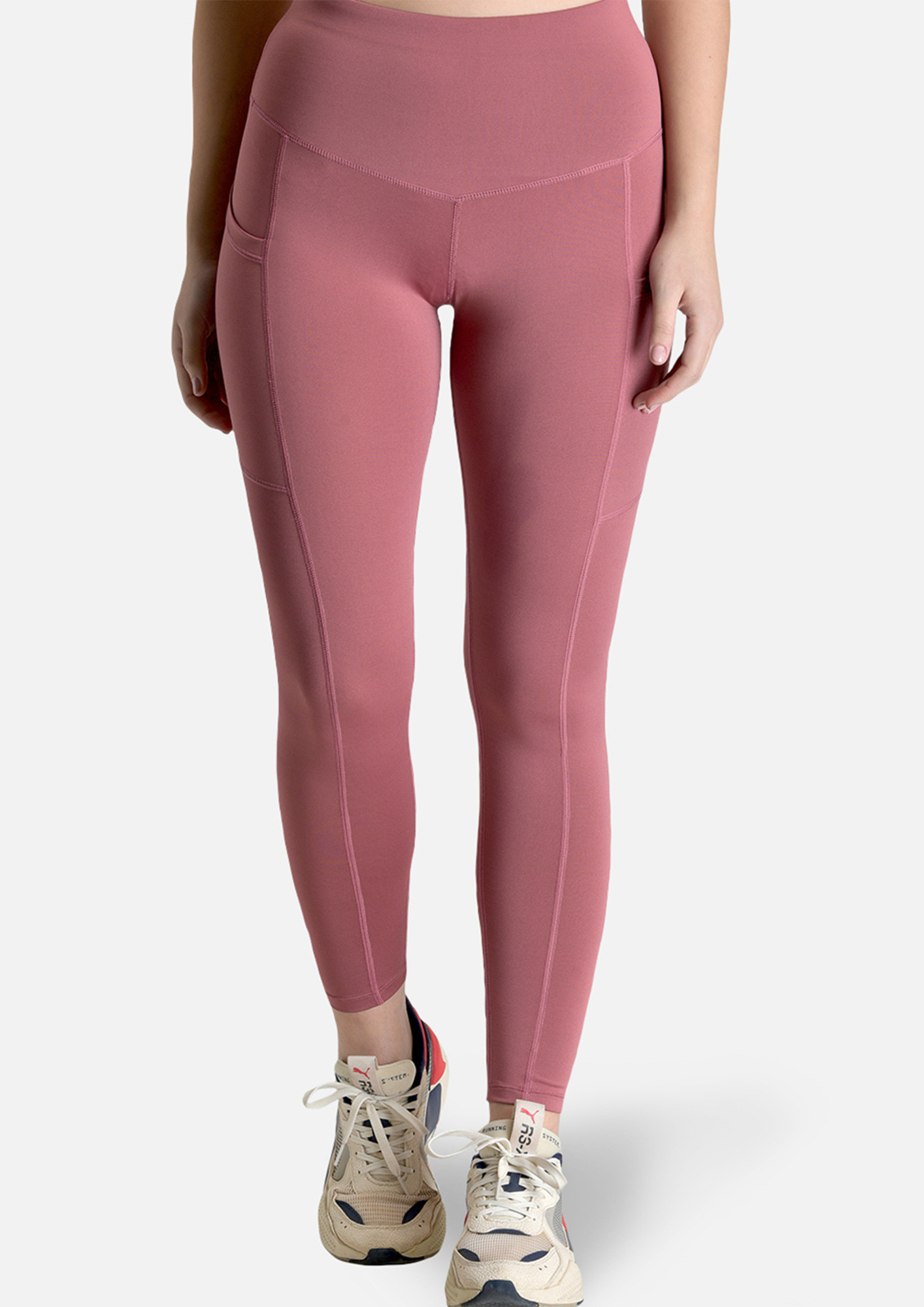 Buy Go Colors Women Pink Solid Stretch Leggings Online at Best Prices in  India - JioMart.