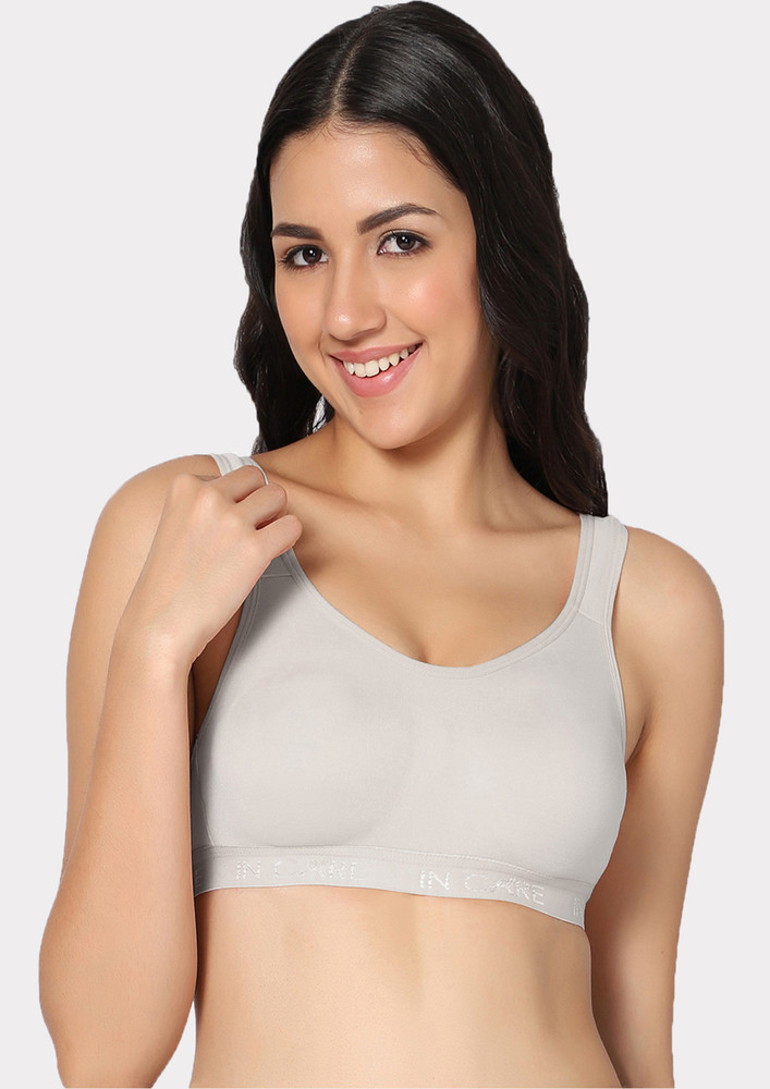 Energy white sports bra