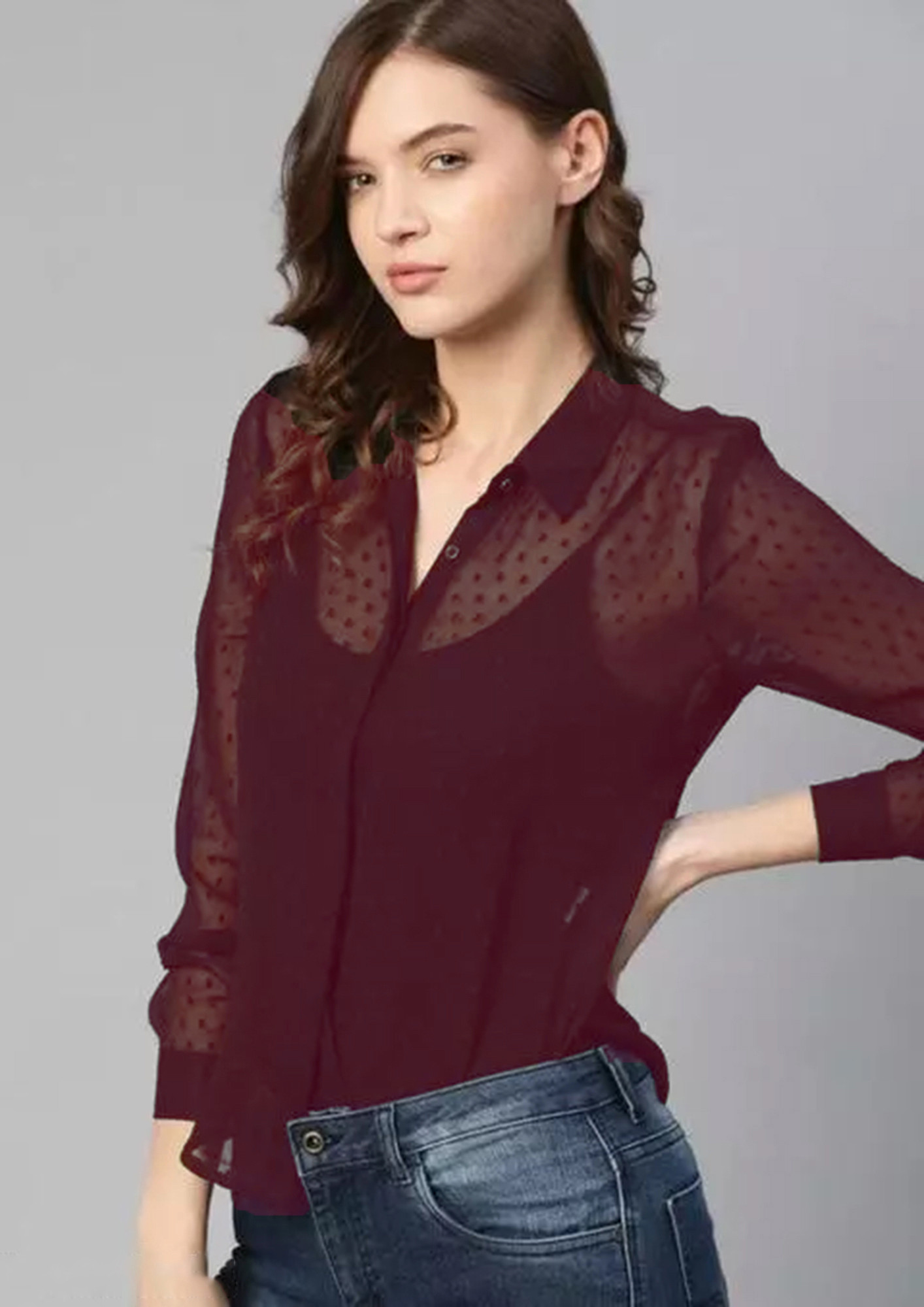 Women Polyester Shirts - Buy Women Polyester Shirts online in India