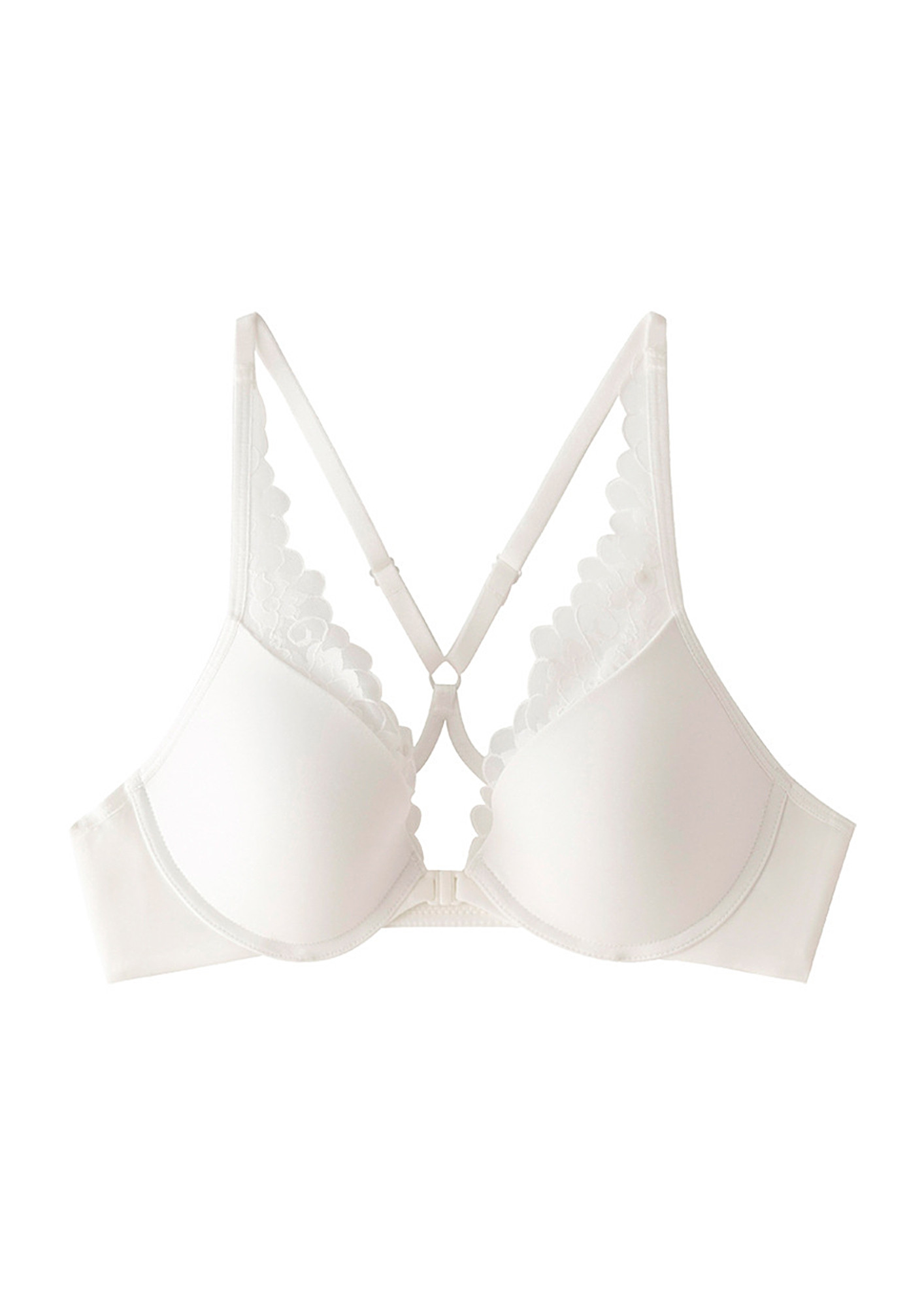 Buy WHITE LACE-DETAIL RACERBACK BRA for Women Online in India