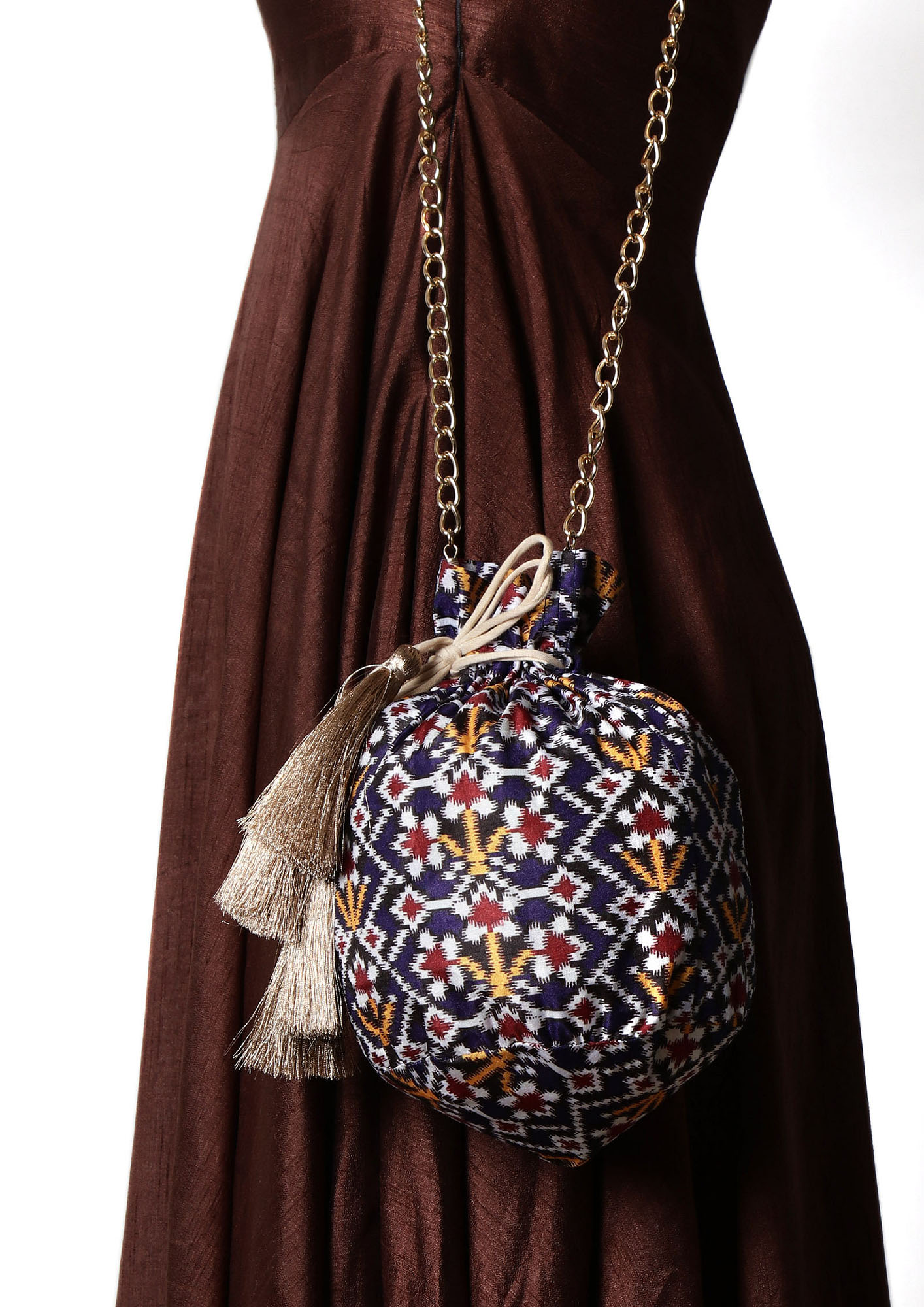 Trendy Silk Fabric Potli Bag - WBG1066