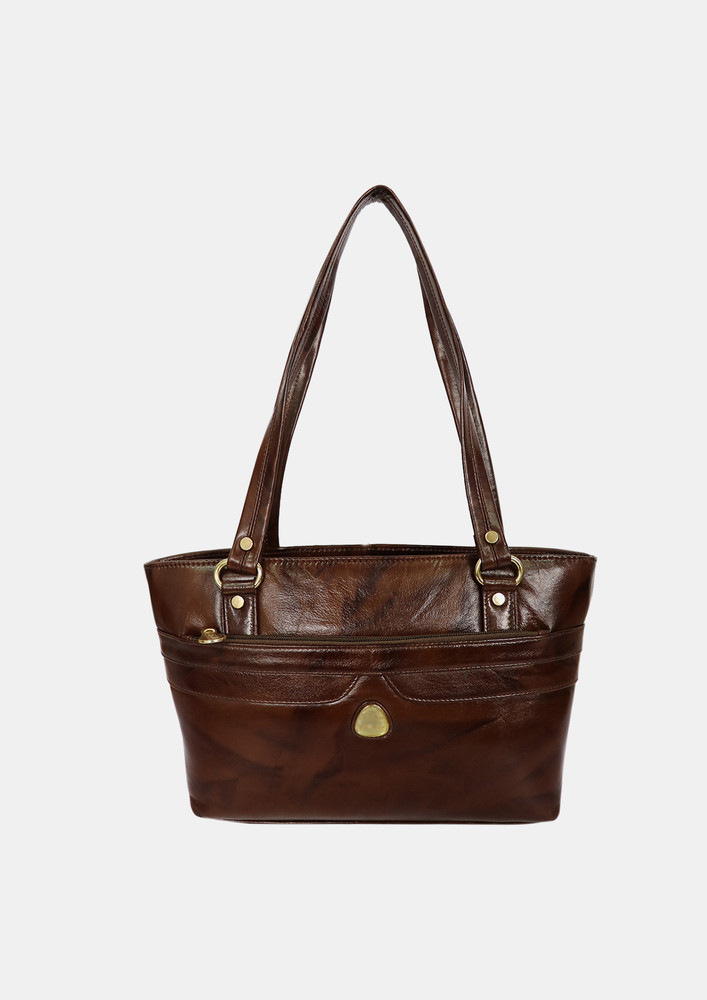 Unique Pattern Pure Leather Handbag For Women/Girls