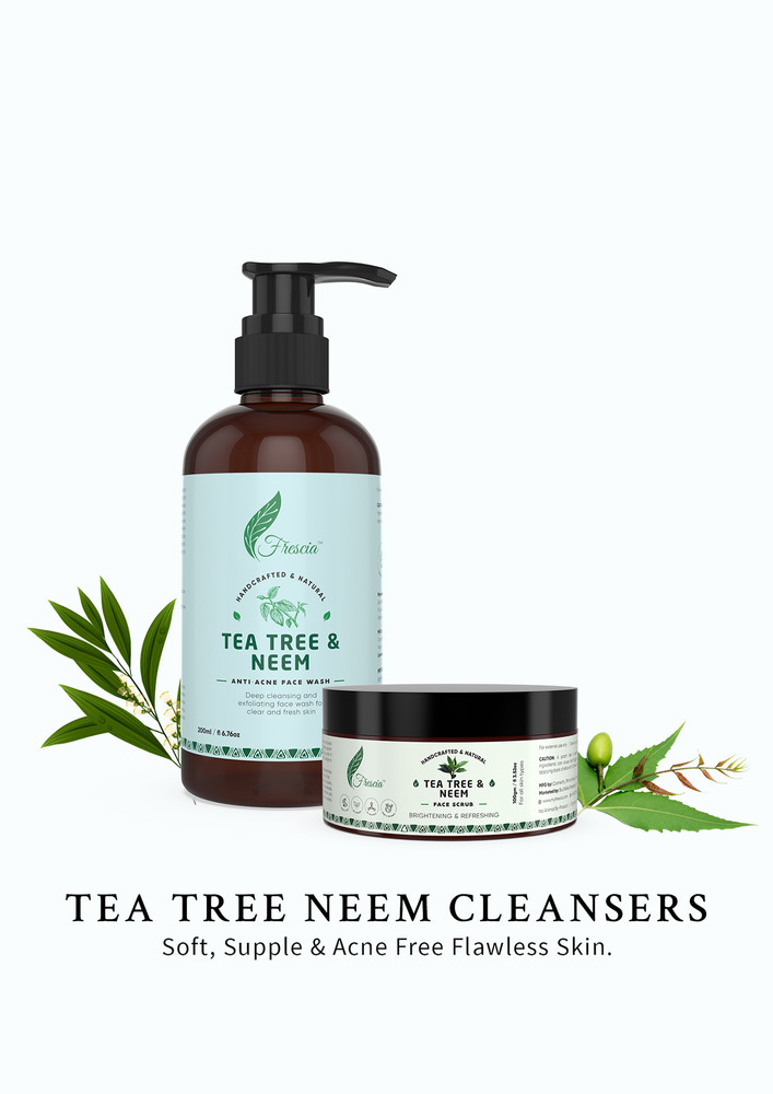 Frescia Tea Tree And Neem Cleansers Combo - 120ml + 100gm