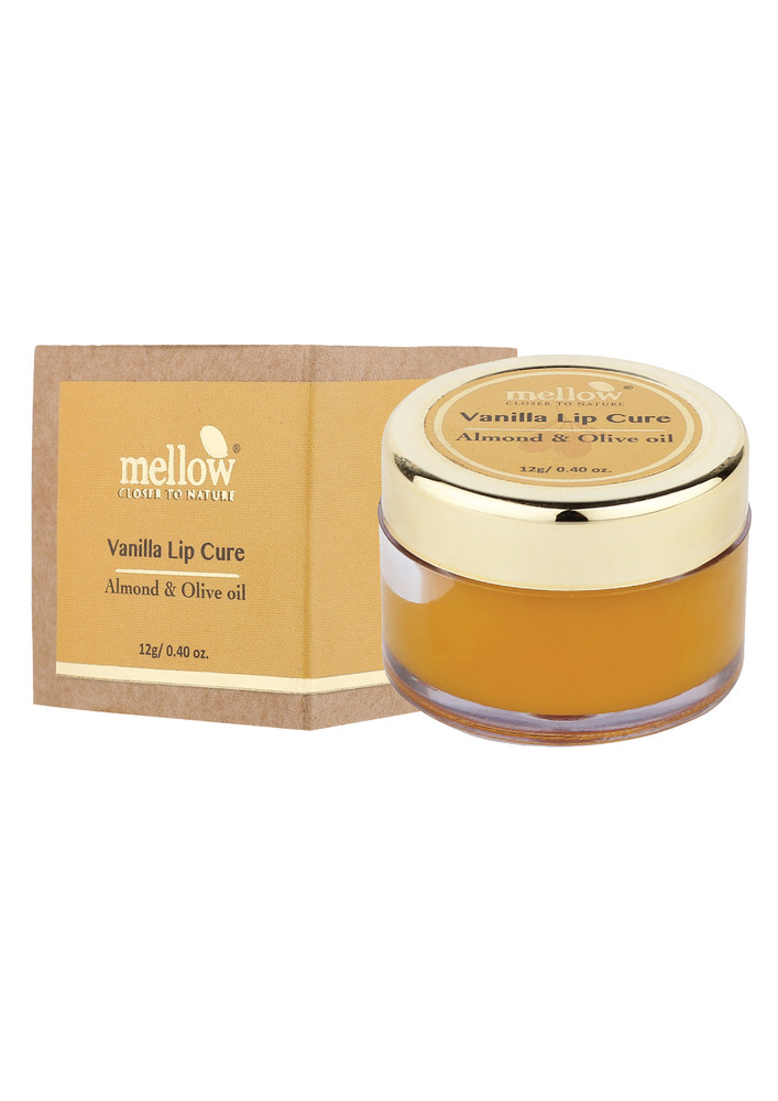 Mellow Vanilla Lip Cure with Almond, Wheat Germ & Olive Oil for Dry & Chapped Lips-VANILLA-LIP-CURE