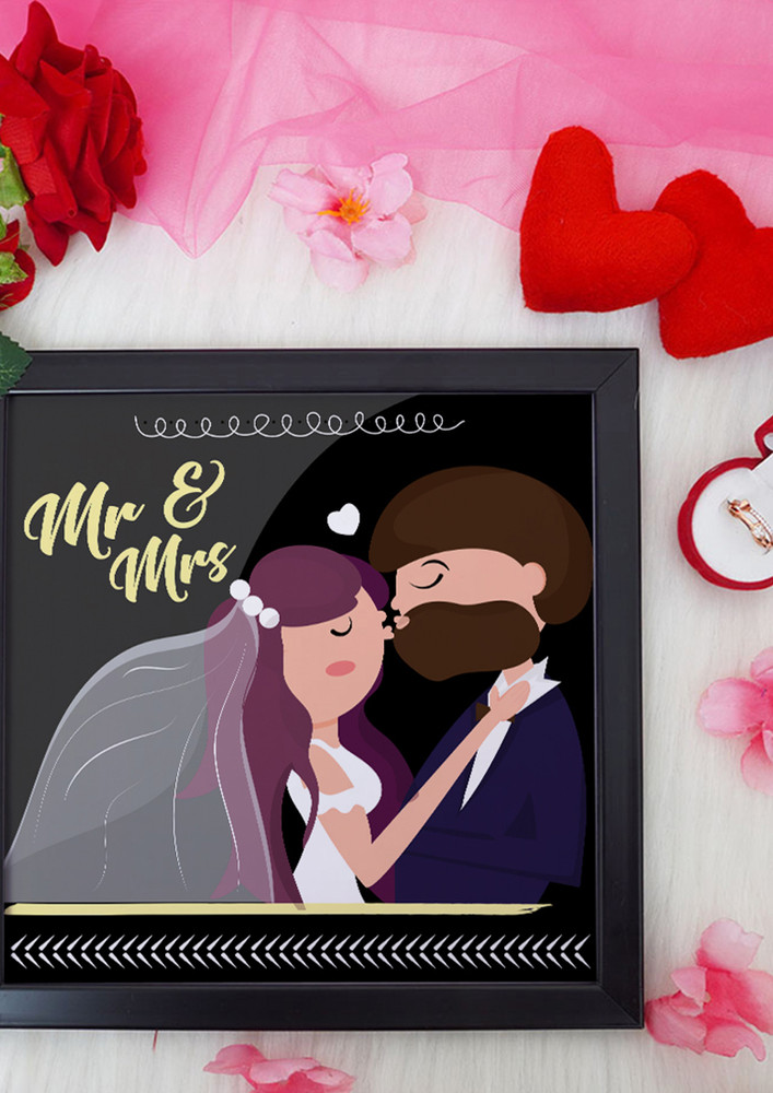 Mr & Mrs Valentine Gift Set | Valentine's Day Gifts for Girlfriend | Valentine Gift for Wife | Ring for Women/Girl | Photo Frame (8x8 Inches)