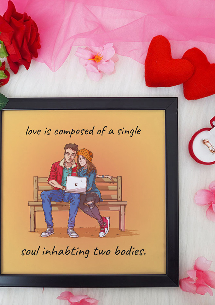 Love IS Composed of a Single Valentine Gift Set | Valentine's Day Gifts for Girlfriend | Valentine Gift for Wife | Ring for Women/Girl | Photo Frame (8x8 Inches)