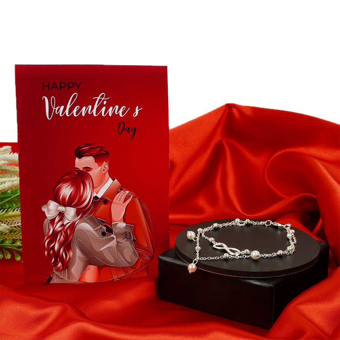 Webelkart® Premium Valentine Heart Shape Box with 3 Pink Roses, 1 Tedd
