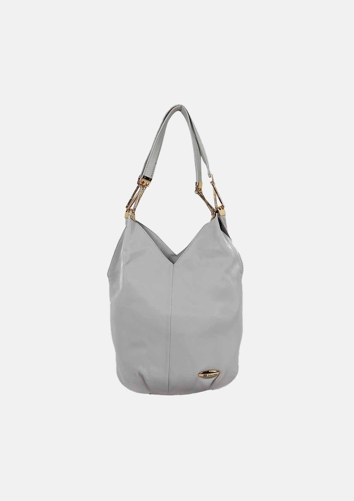 White  Structured Hobo Bag | Shopper Bag