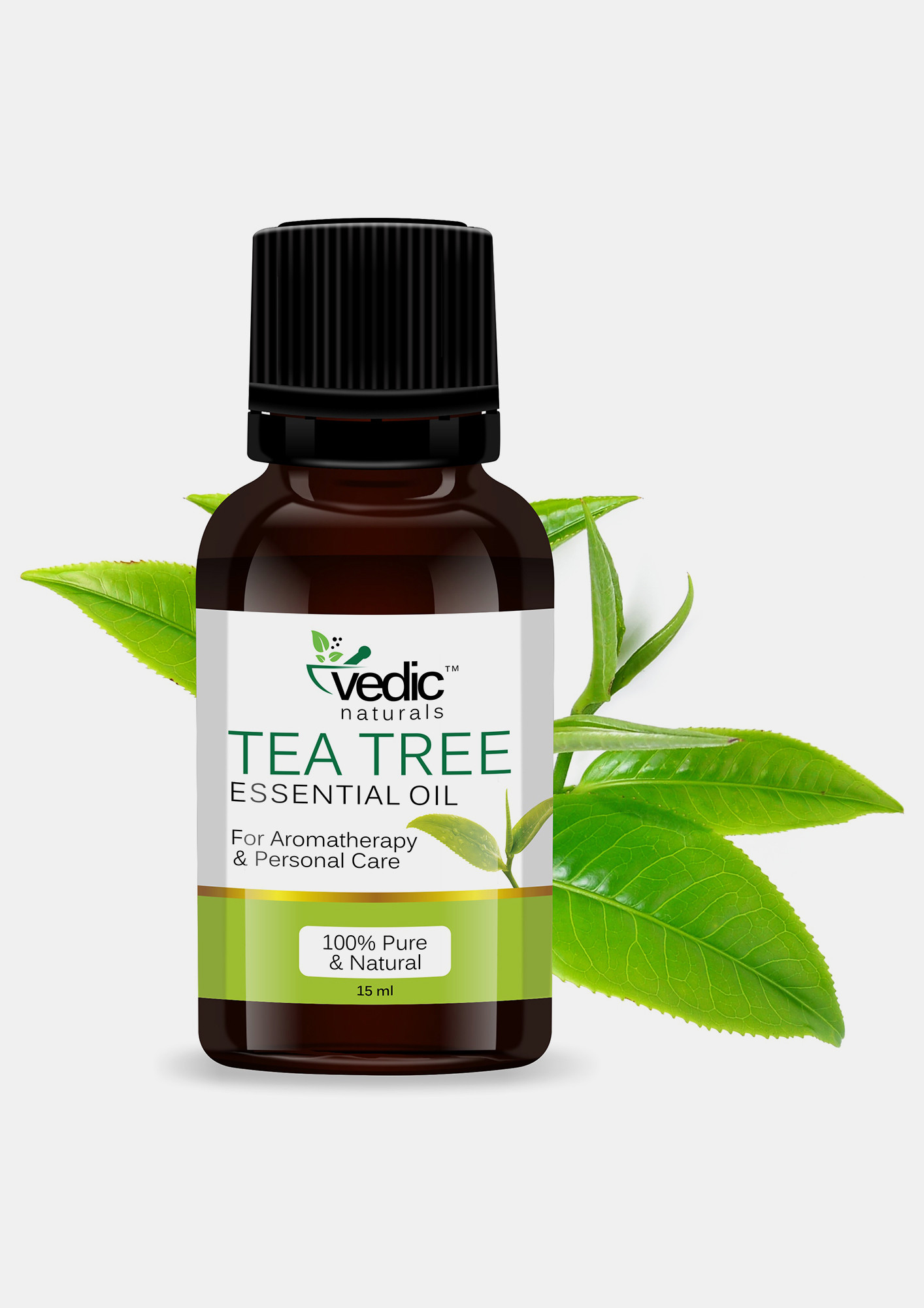 Organic Tea Tree Oil 30 ml - 100% Natural, Pure Essential Oil for Hair,  Face, Skin Use, Scalp, Acne - Essential Oils for Aromatherapy, Diffuser