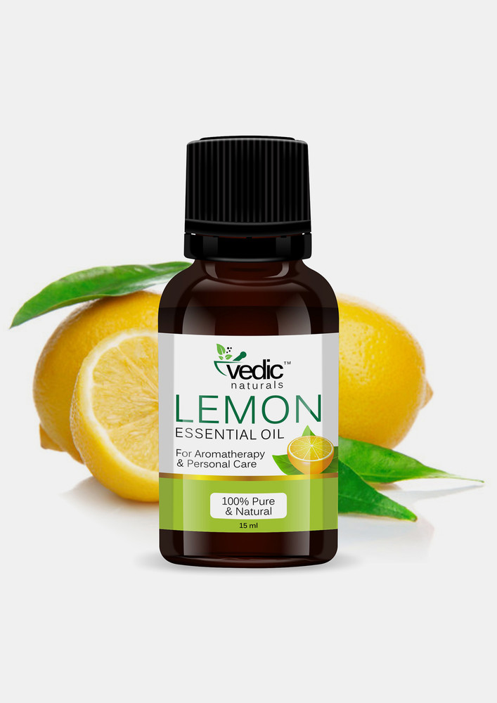 Vedic Naturals Lemon Essential Oil For Aromatherapy & Personal care 100% Natural & Pure 