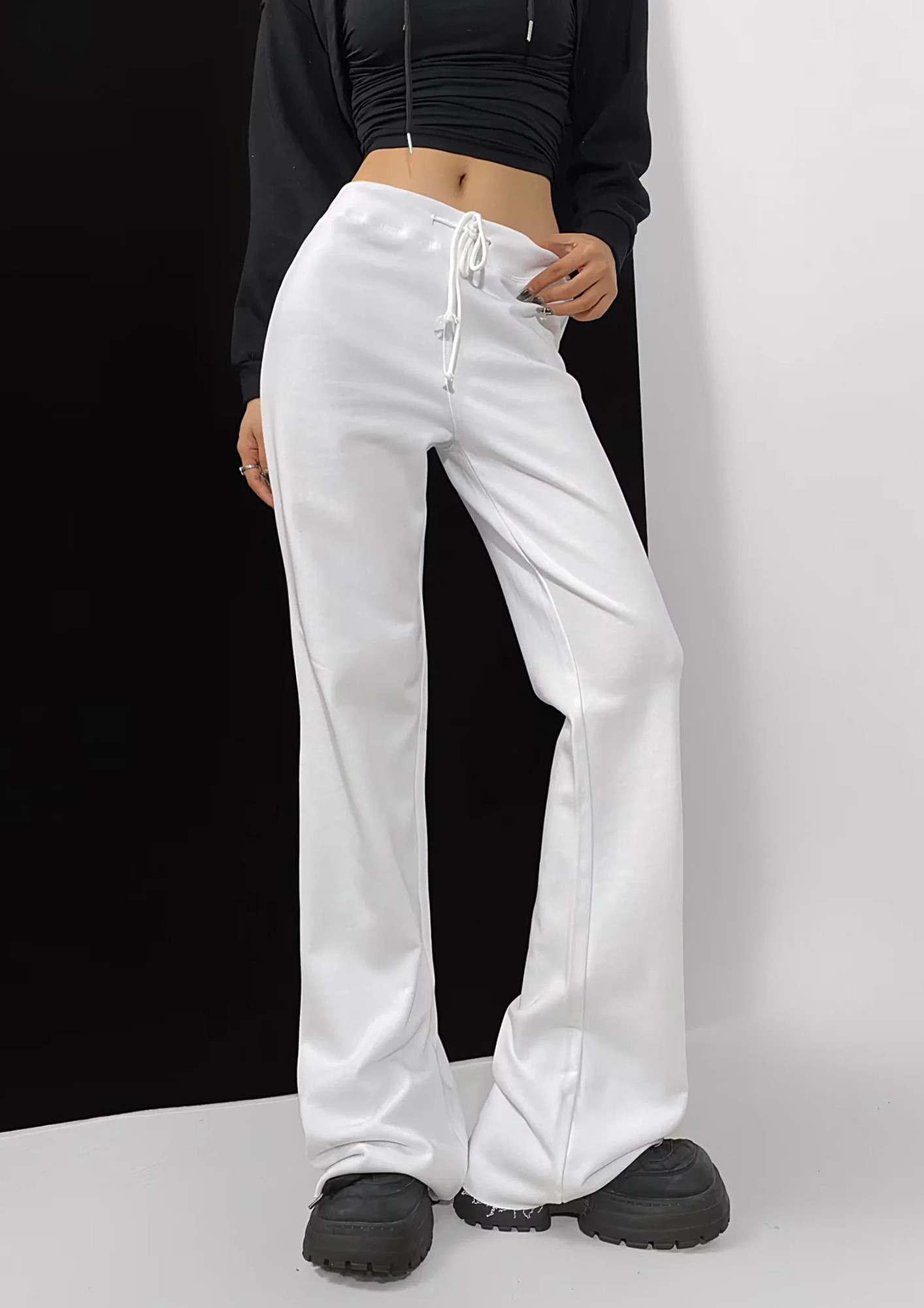 Buy White Wide Leg Pants for Women Online in India