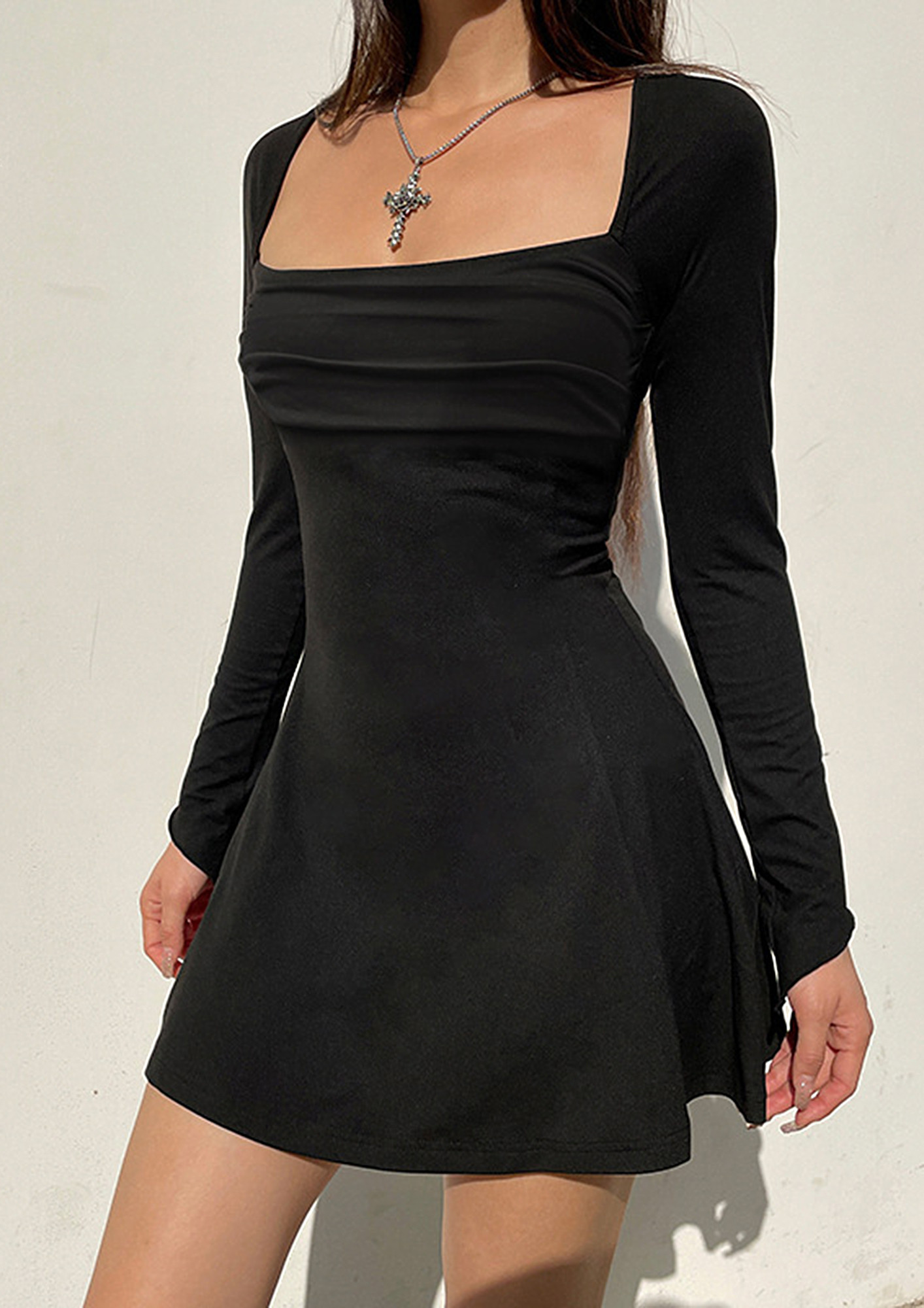 Black A-line Dress – Mati