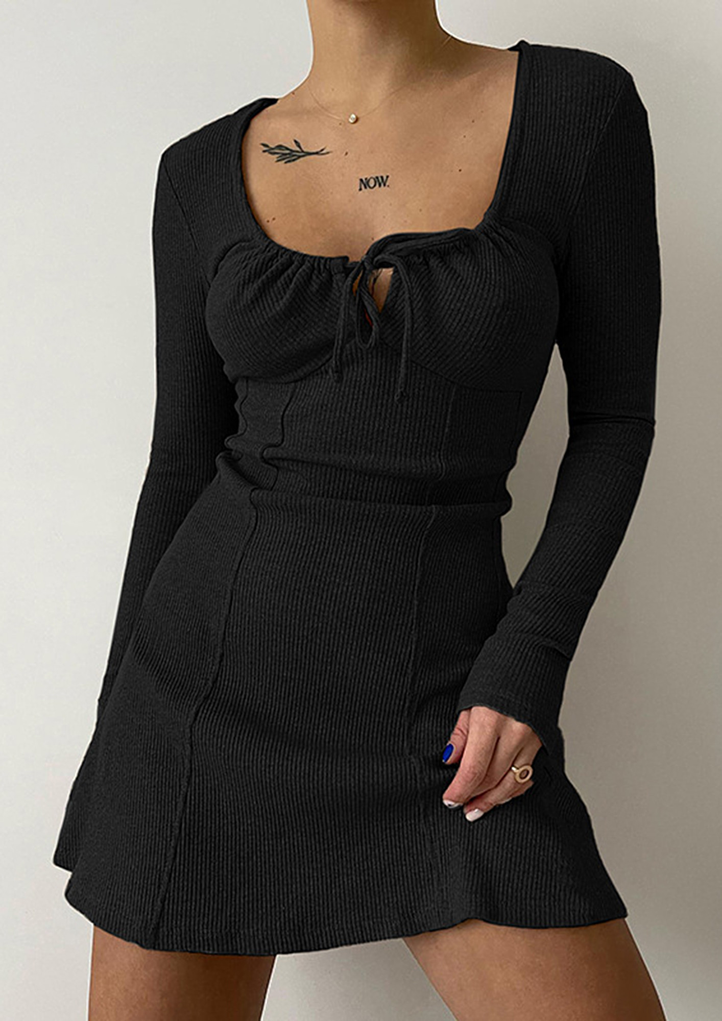 ASOS DESIGN square neck slinky maxi dress in black | ASOS