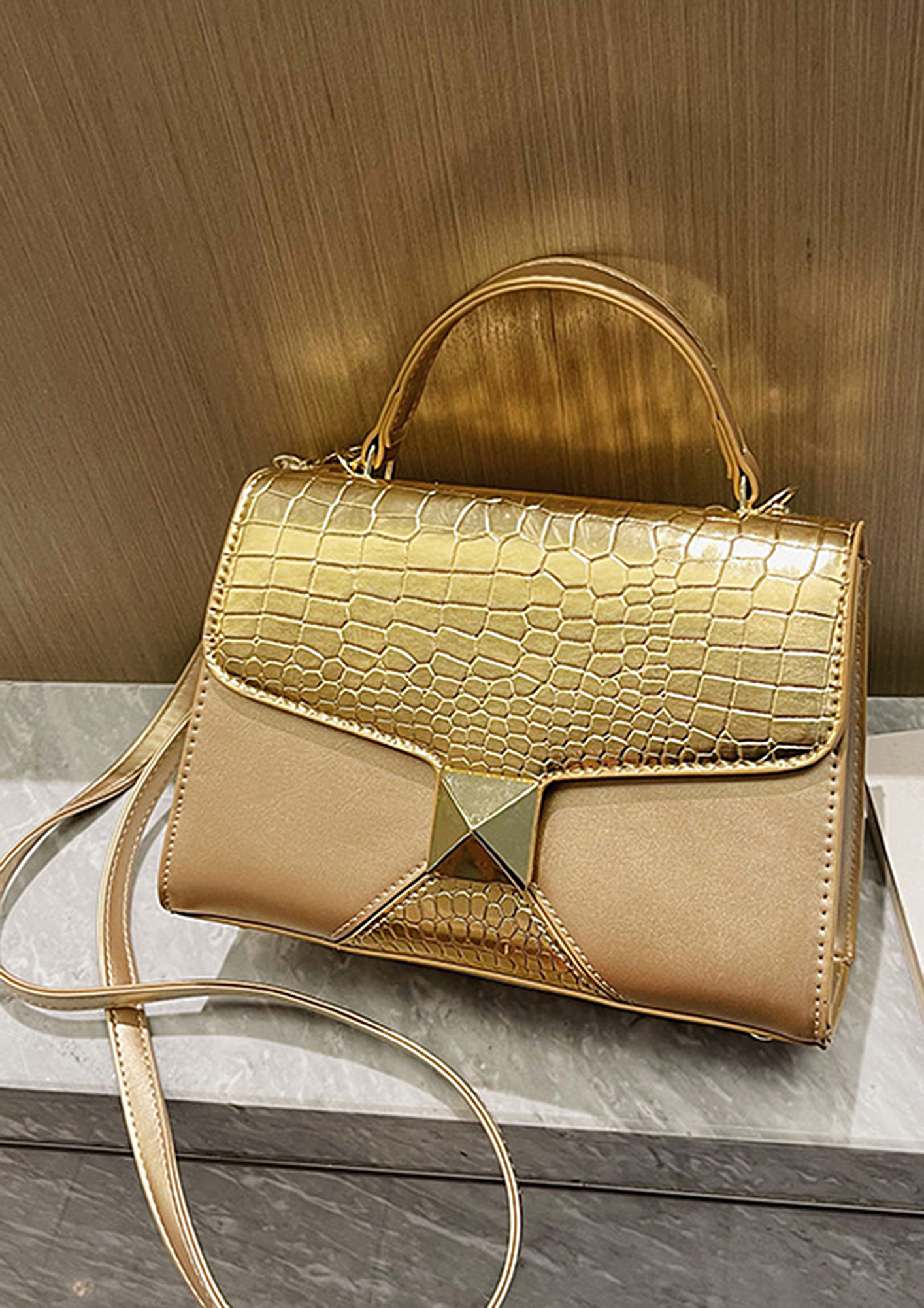 Buy Michael Kors Women Gold Front MK Lock Small Crossbody Bag for Women  Online | The Collective