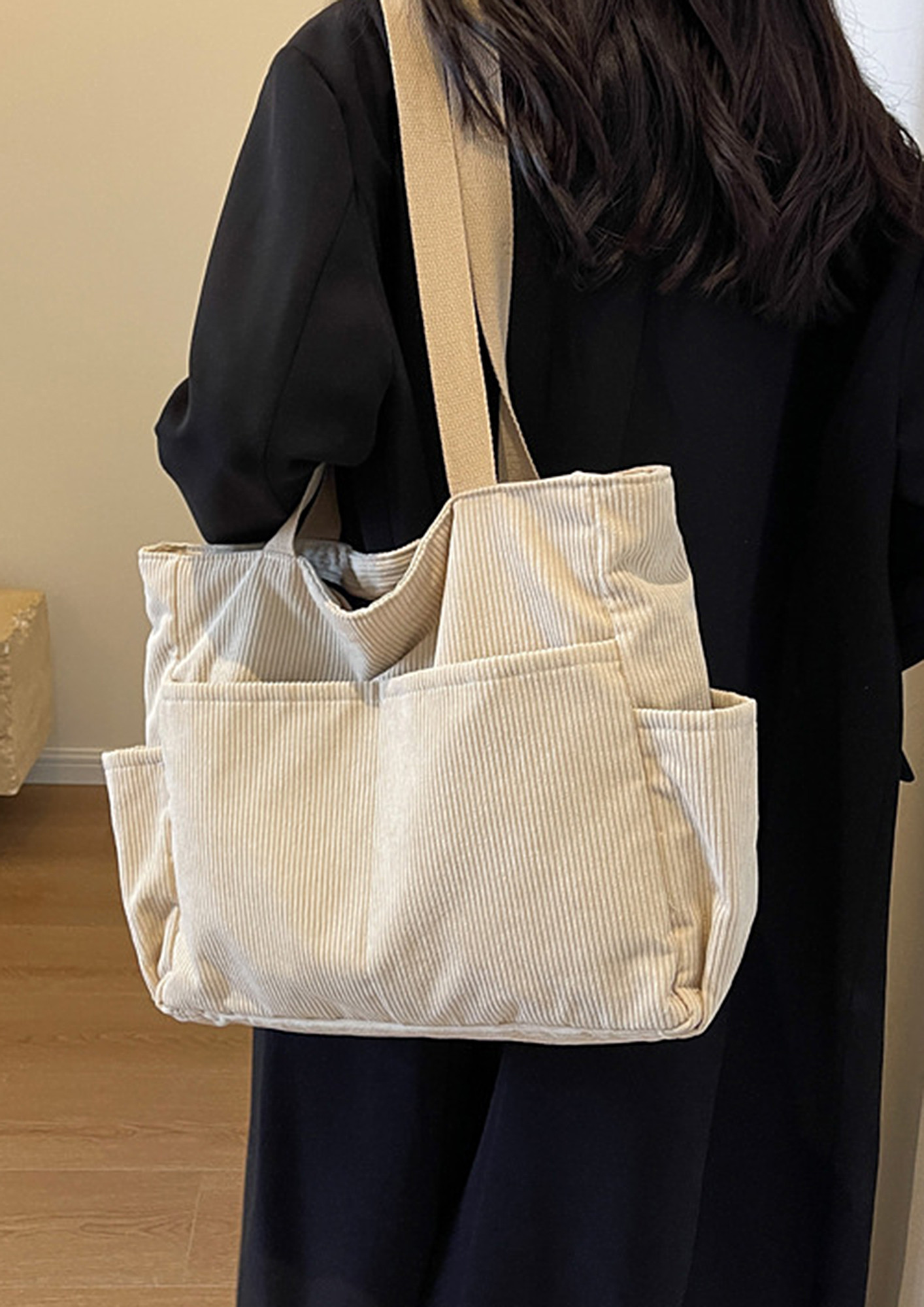 Buy WantGor Women Corduroy Tote Bag, Large Shoulder Hobo Bags Casual  Handbags Big Capacity Shopping Work Bag, Khaki, Classic,unique at Amazon.in